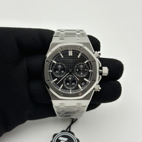 ZF공장 오데마피게 로얄오크 크로노그래프 26240 스틸 블랙다이얼 브레이슬릿 Royal Oak Chrono 26240 SS ZF 1:1 Best Edition Black Dial On SS Bracelet Super Clone DD4401