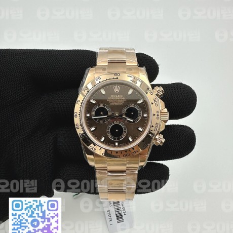 OM공장 롤렉스 데이토나 로즈골드금통 브라운다이얼 브레이슬릿 Daytona 116505 RG/RG Brown/Stk OMF A7750 4130 Mod