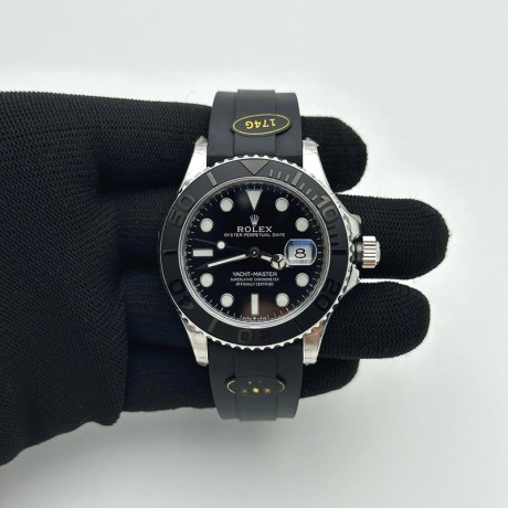 KF공장 롤렉스 요트마스터 42 스틸 블랙다이얼 러버스트랩  텅스텐 Yacht-Master 226659 KF 1:1 Best Edition YG Wrapped on Oysterflex Strap VR3235 (Gen Weight)
