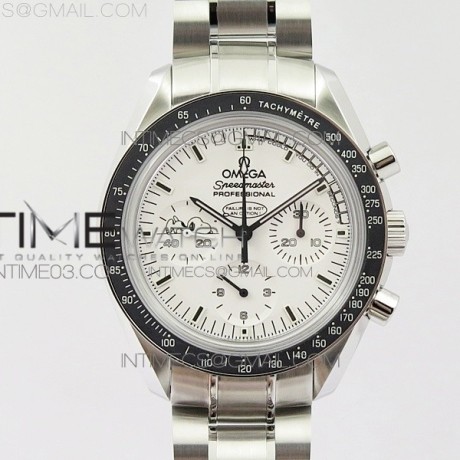 OM공장 오메가 스피드마스터 스틸 스누피 화이트다이얼 브레이슬릿 SPEEDMASTER SS SNOOPY WHITE DIAL ON SS BRACELET MANUAL WINDING CHRONO MOVEMENT