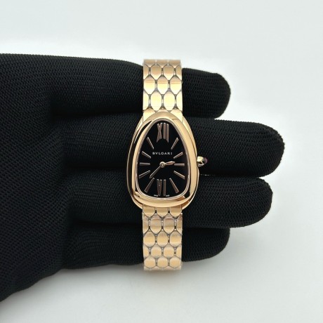 BV공장 불가리 세르펜티 세두토리 로즈골드금통 블랙다이얼 브레이슬릿 Serpenti Seduttori RG BVF 1:1 Best Edition Black Dial on RG Bracelet ETA Quartz