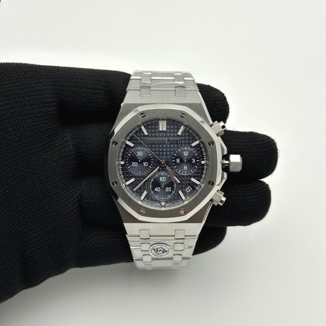 APS공장 오데마피게 로얄오크 크로노그래프 스틸 블루다이얼 브레이슬릿 26240 V2 Royal Oak Chrono 26240 SS APSF 1:1 Best Edition Blue Dial on SS Bracelet SA4401 Super Clone
