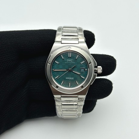 GH공장 IWC 인제니어 아쿠아다이얼 브레이슬릿 IWC0555D - Ingenieur Auto SS/SS A-Grn GHF MY9015 그린 블루