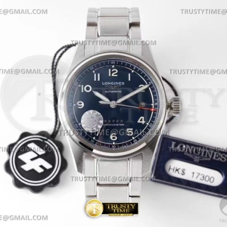 ZF공장 론진 스피릿 데이트 스틸 블루다이얼 브레이슬릿 Longines Spirit SS/SS Blue ZF A2892