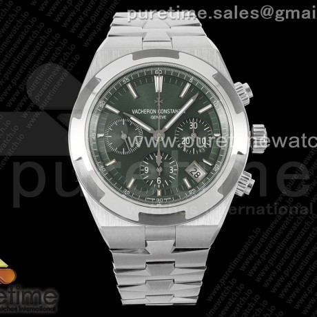 8F공장 바쉐론콘스탄틴 오버시즈 5500V 스틸 그린다이얼 브레이슬릿 Overseas 5500V Chrono SS 8F 1:1 Best Edition Green Dial on SS Bracelet A5200