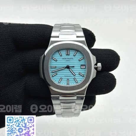 3K공장 파텍필립 노틸러스 5711 스틸 티파니블루다이얼 브레이슬릿 Nautilus 5711 3KF 1:1 Best Edition Tiffany Blue Dial on SS Bracelet A324 Super Clone V2