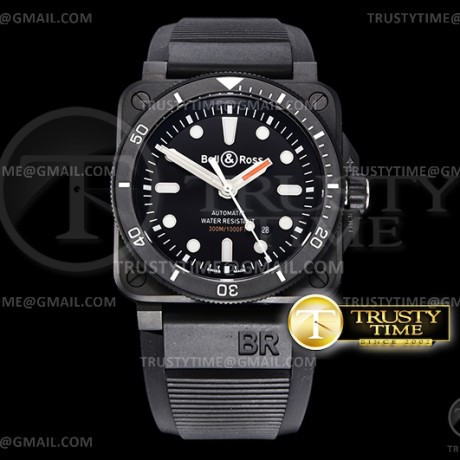 BR03-92 PVD 블랙다이얼 러버 BR03-92 Diver PVD/RU Black MY9015