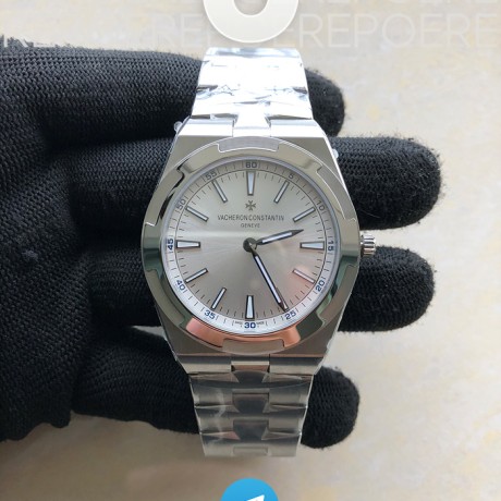 V8F공장 오버시즈 화이트다이얼 Overseas Ultra-Thin 2000V V8F Best Edition White Dial on SS Bracelet A1120