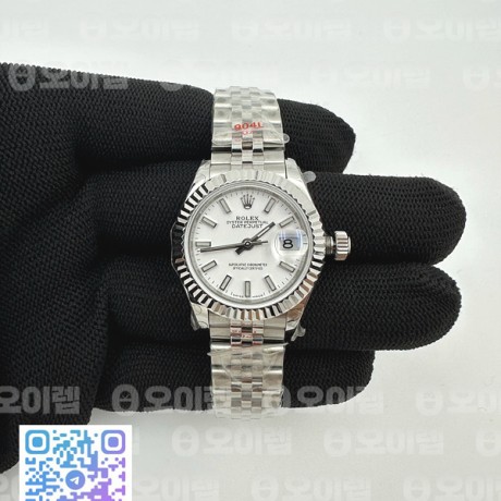 GM공장 롤렉스 레이디 데이저스트 28 스틸 화이트다이얼 바인덱스 주빌레브레이슬릿 DJ Ladies 28mm Jub Flt 904L SS/SS Wht/Stk GMF A2671