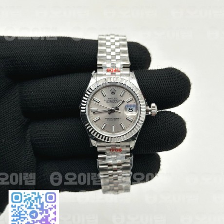 GM공장 롤렉스 레이디 데이저스트 28 스틸 실버다이얼 바인덱스 주빌레브레이슬릿 DJ Ladies 28mm Jub Flt 904L SS/SS S-Gry/Stk GMF A2671