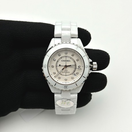 HT공장 J12 화이트세라믹 화이트다이얼 다이아몬드인덱스 38mm XHANEL J-12 38mm CER/CER Wht/Dia KOR MY9015 KOR EAST공장