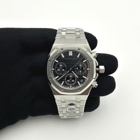 APS공장 오데마피게 로얄오크 크로노그래프 스틸 블랙다이얼 브레이슬릿 26240 V2 Royal Oak Chrono 26240 SS APSF 1:1 Best Edition Black Dial on SS Bracelet SA4401 Super Clone