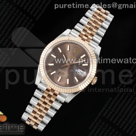 VS공장 롤렉스 데이저스트 41 로즈골드콤비 브라운다이얼 쥬빌레브레이슬릿 DateJust 41 126331 904L SS VSF 1:1 Best Edition Brown Dial on Jubilee Bracelet VS3235