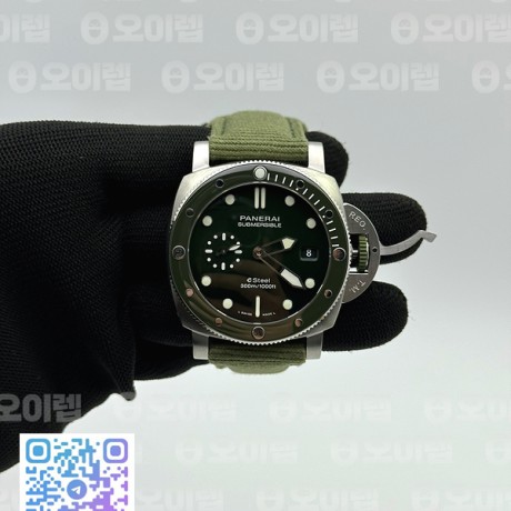 VS공장 파네라이 PAM1287 섭머저블 그린다이얼 그린스트랩 PAM1287 Y VSF 1:1 Best Edition Green Dial on Green Leather Strap P.900 Super Clone