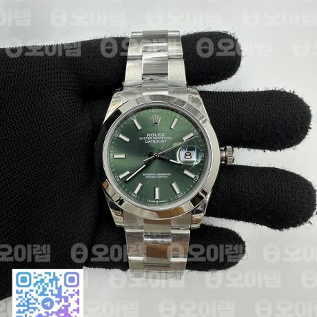 VS공장 롤렉스 데이저스트 41 스틸 그린다이얼 돔베젤 오이스터브레이슬릿 DateJust 41 126330 904L SS VSF 1:1 Best Edition green Dial on Oyster Bracelet VS3235