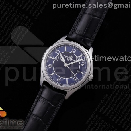 ZF공장 바쉐론콘스탄틴 피프티식스 블루다이얼 가죽스트랩 Fiftysix SS 40mm ZF 1:1 Best Edition Blue Dial on Black Leather Strap A1326