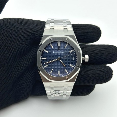 APS공장 오데마피게 로얄오크 15500 스틸 블루다이얼 브레이슬릿 Royal Oak 41mm 15500 SS APSF 1:1 Best Edition Blue Textured Dial on SS Bracelet SA4302 Super Clone