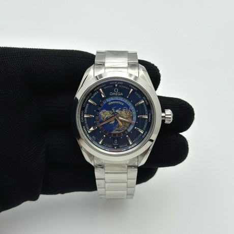 VS공장 오메가 아쿠아테라 150M 월드타이머 스틸 블루다이얼 브레이슬릿 Aqua Terra Worldtimer VSF 1:1 Best Edition Blue Dial on SS Bracelet A8938 Super Clone
