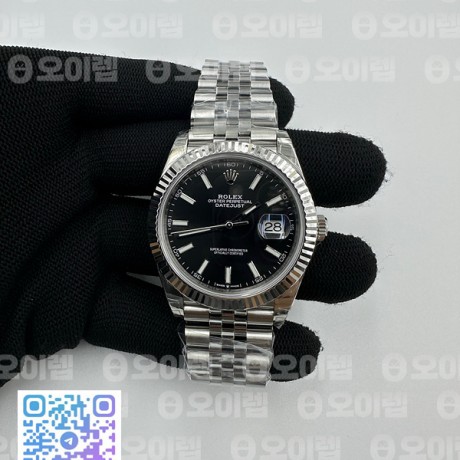 VS공장 롤렉스 데이저스트 41 블랙다이얼 플루티드베젤 쥬빌레브레이슬릿 DJ2 41mm Jub Flt 904L SS/SS Blk/Stk VSF VS3235