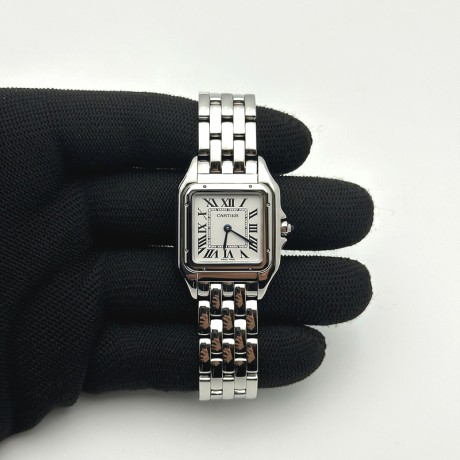BV공장 까르띠에 팬더 27 스틸 화이트다이얼 브레이슬릿 Panthère 27mm BVF 1:1 Best Edition SS White Dial on SS Bracelet Ronda Quartz
