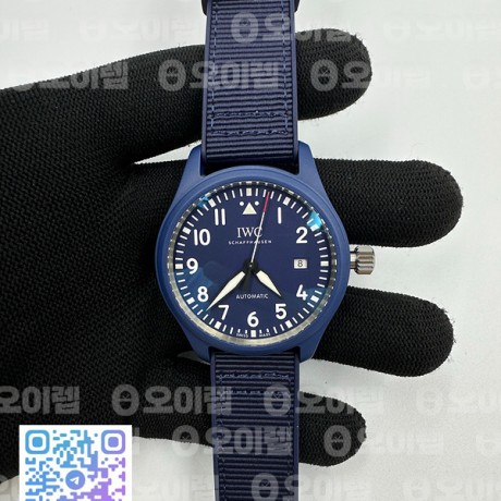 ZF공장 IWC 라우레우스 블루세라믹케이스 블루다이얼 블루나일론스트랩 Pilot’s Watch Laureus Blue Ceramic IW328101 ZF 1:1 Best Edition on Blue Nylon Strap A32111