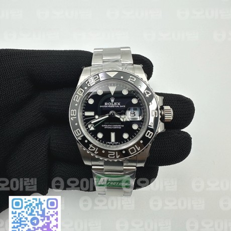 C+공장 롤렉스 GMT마스터2 스틸 블랙다이얼 오이스터브레이슬릿 씨플러스 GMT Master II 116710 LN 904L SS C+F 1:1 Best Edition Black Dial on Oyster Bracelet VR3285 CHS