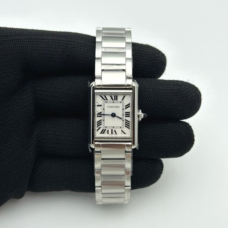 K11공장 까르띠에 탱크 머스트 스몰 스틸 화이트다이얼 브레이슬릿 CAR0549A - Cartier Tank Must Small SS/SS Wht K11 Sw Qtz