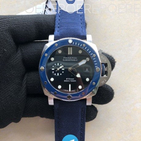 VS공장 파네라이 PAM1289 섭머저블 블루다이얼 블루스트랩 PAM1289 Y VSF 1:1 Best Edition Blue Dial on Blue Leather Strap P.900 Super Clone