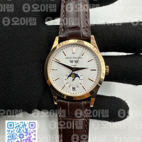 GR공장 애뉴얼 캘린더 로골 화이트다이얼 가죽스트랩 Annual Calendar Complications 5396 RG GRF Best Edition White dial on Brown leather strap A324