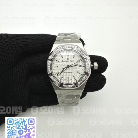 B7공장 오데마피게 로얄오크 15551 스틸 화이트다이얼 브레이슬릿 Royal Oak 37mm 15551 Dia SS/SS White B7F MY9015