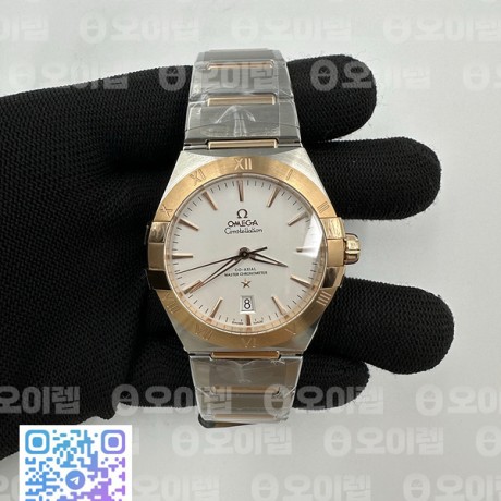 ASW공장 오메가 컨스텔레이션 39 로즈골드콤비 화이트다이얼 브레이슬릿 Constellation 39mm SS/RG ASWF 1:1 Best Edition White Dial on SS/RG Bracelet A8800