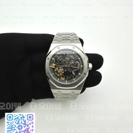 ZF공장 오데마피게 로얄오크 15407 스틸 스켈레톤다이얼 브레이슬릿 Royal Oak 41mm Skeleton 15407 SS ZF 1:1 Best Edition Skeleton Dial on SS Bracelet A3132
