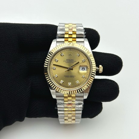 GM공장 롤렉스 데이저스트 41 옐로우골드 콤비 포금 샴페인다이얼 3235 DJ2 41mm Jub Flt 904L Wrp YG/SS Gold/Diam GMF A3235