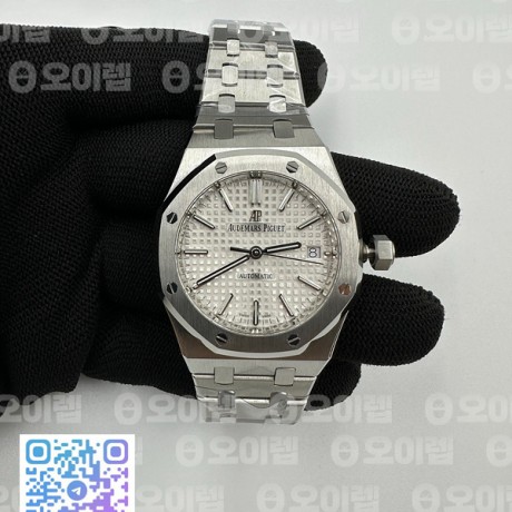 IP공장 오데마피게 로얄오크 15450 스틸 실버다이얼 브레이슬릿 Royal Oak 37mm 15450 SS IPF 1:1 Best Edition Silver Dial on SS Bracelet SA3120 Super Clone