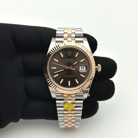 VS공장 롤렉스 데이저스트 41 로즈골드콤비 브라운다이얼 쥬빌레브레이슬릿 DateJust 41 126331 904L SS VSF 1:1 Best Edition Brown Dial on Jubilee Bracelet VS3235