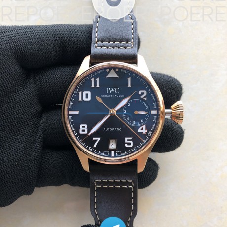ZF공장 빅파일럿 로골 블루다이얼 가죽스트랩 Big Pilot Real PR IW500909 "Le Petit Prince" RG ZF 1:1 Best Edition on Brown Leather Strap A51111