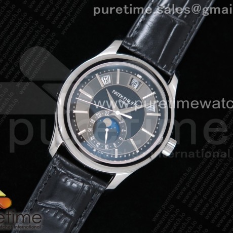 GR공장 파텍필립 애뉴얼 캘린더 그레이다이얼 가죽스트랩 Annual Calendar 5205G Gray Dial on Black Leather Strap A324