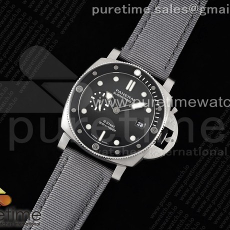 SB공장 파네라이 섭머저블 PAM1288 스틸 그레이다이얼 그레이나일론 PAM1288 Y SBF 1:1 Best Edition Gray Dial on Gray Nylon Strap P900 VS공장