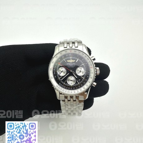 BLS공장 브라이틀링 내비타이머 스틸 블랙다이얼 브레이슬릿