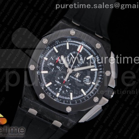 JF공장 V2 로얄오크오프쇼어 크로노그래프 44 포지드카본 세라믹베젤 데이트휠MOD  Royal Oak Offshore 44mm Forged Carbon A3126 V2 w/ Cyclops and DW Mod