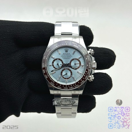 Clean공장 롤렉스 세라믹 데이토나 바게트인덱스 아이스다이얼 브레이슬릿 클린공장 Daytona 126506 Clean 1:1 Best Edition 904L Steel Ice Blue Dial Crystral Markers on SS Braclet SH4131