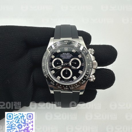 BT공장 롤렉스 세라믹 데이토나 블랙8P다이아몬드다이얼 러버스트랩 Daytona 116519 BTF 1:1 Best Edition Black Diamonds Dial on Oysterflex Rubber Strap SA4130