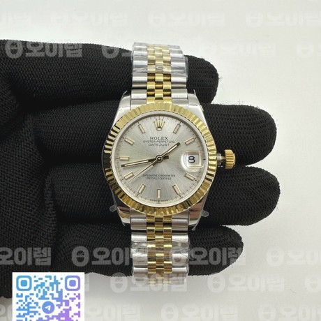BP 롤렉스 데이저스트 31 옐로우골드콤비 실버다이얼 2813 Datejust 31mm 278273 SS/YG BP Best Edition Silver Stick Markers Dial on SS/YG Jubilee Bracelet