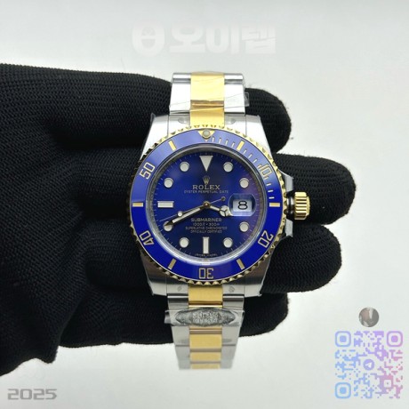 CLEAN공장 롤렉스 서브마리너 청콤 116613LB 3135무브먼트 클린공장 CleanFactory Rolex Submariner Two Tone Blue Dial 116613LB 클린