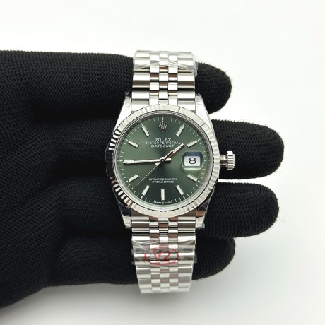 VS공장 롤렉스 데이저스트 36 민트그린다이얼 플루티드베젤 쥬빌레브레이슬릿 DateJust 36 SS 126234 VSF 1:1 Best Edition 904L Steel Green Sundust Dial on Jubilee Bracelet VS3235