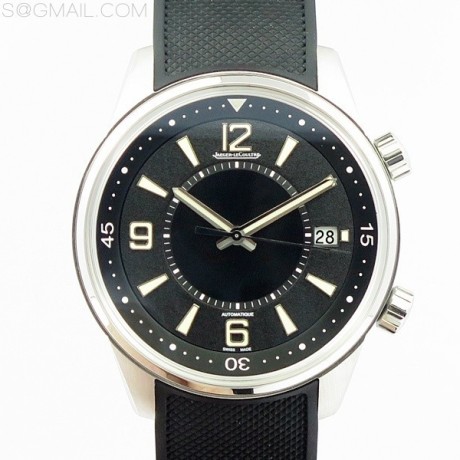 ZF공장 예거르쿨트르 폴라리스 지오그래픽 스틸 블랙다이얼 블랙러버스트랩 POLARIS GEOGRAPHIC SS BLACK DIAL ON BLACK RUBBER STRAP MIYOTA 9015