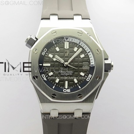 ZF공장 오데마피게 로얄오크 오프쇼어 다이버 15720 그레이다이얼 러버스트랩 Royal Oak Offshore Diver 15720 ZF 1:1 Best Edition Gray Dial on Gray Rubber Strap A4308