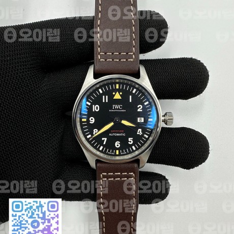 MK공장 스핏파이어 블랙다이얼 가죽스트랩 Pilot SpitFire IW326803 SS/LE MKF MY9015