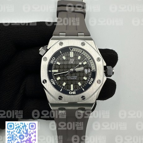 APS공장 오데마피게 로얄오크오프쇼어 다이버 15720 스틸 블랙다이얼 러버스트랩 Royal Oak Offshore Diver 15720 Ceramic Bezel APSF 1:1 Best Edition Black Dial on Black Rubber Strap SA4308