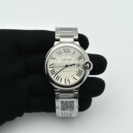 AF공장 까르띠에 발롱블루 42MM 스틸 BALLON BLEU 42MM SS WHITE TEXTURE DIAL ON SS BRACELET A2824